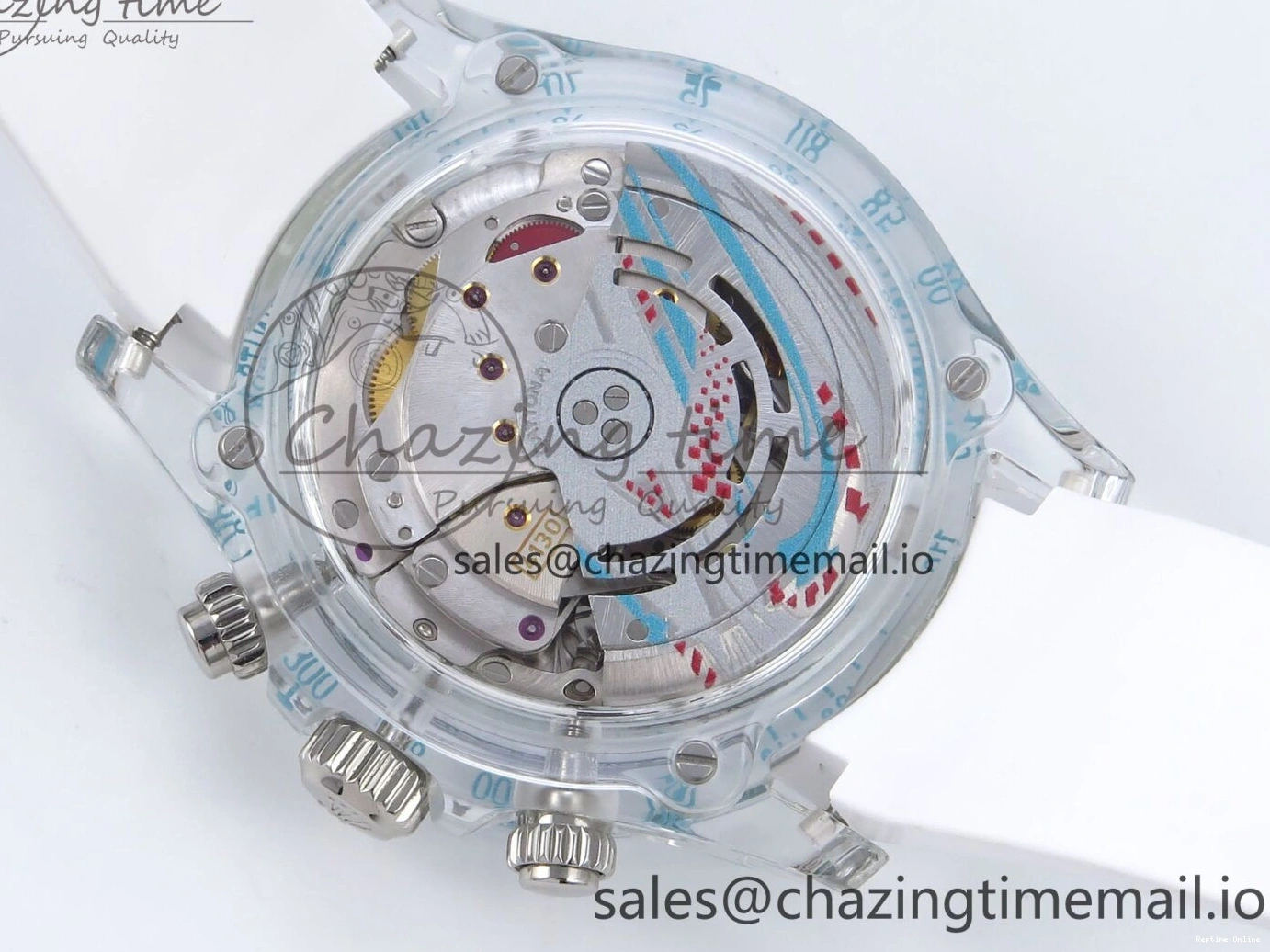 0131 Sophisticated Daytona AET Remould N6F 1:1 Best Edition Blue Dial on Rubber Strap SA 917